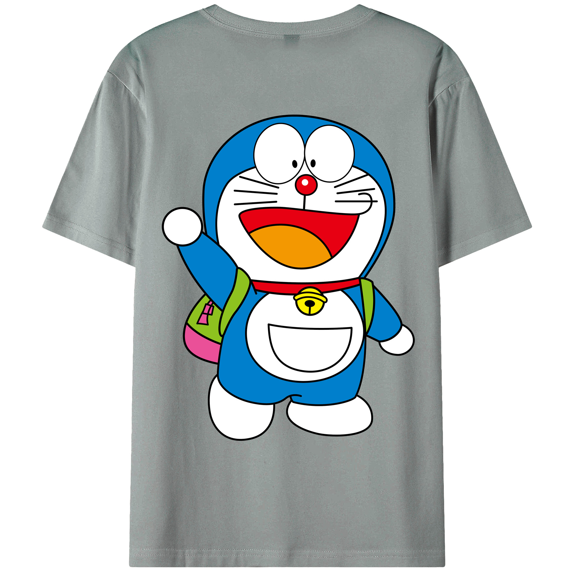 （画像用） ドラえもん Doraemon 綿100％ メンズ半袖Tシャツ（バックプリント） 通気性